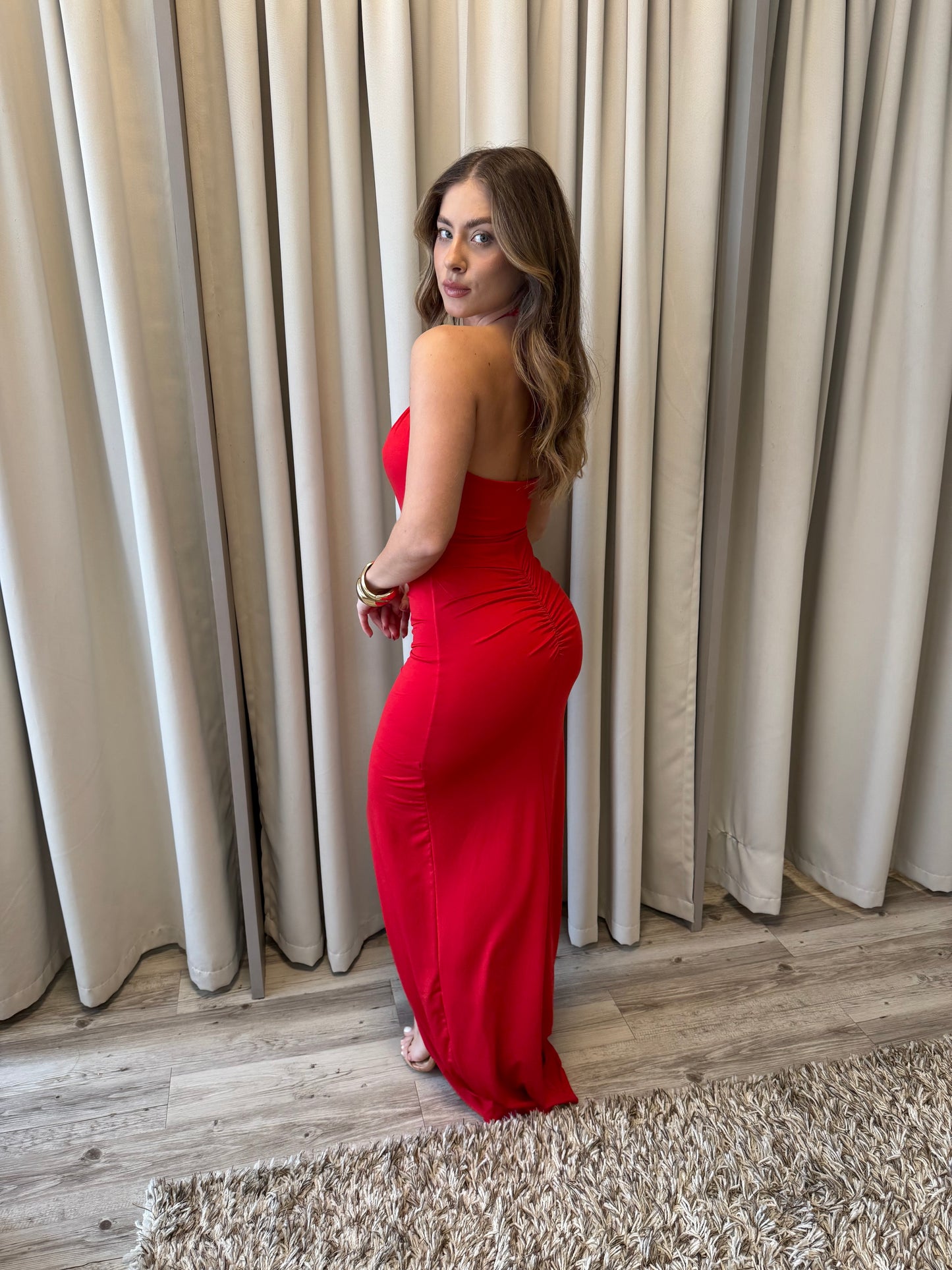 Vestido jasmim vermelho