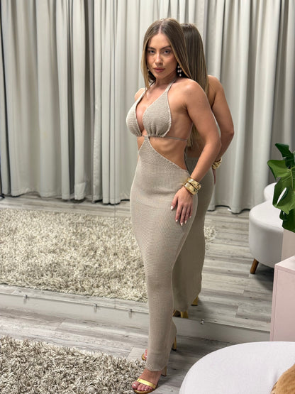 Vestido Jhenny Areia