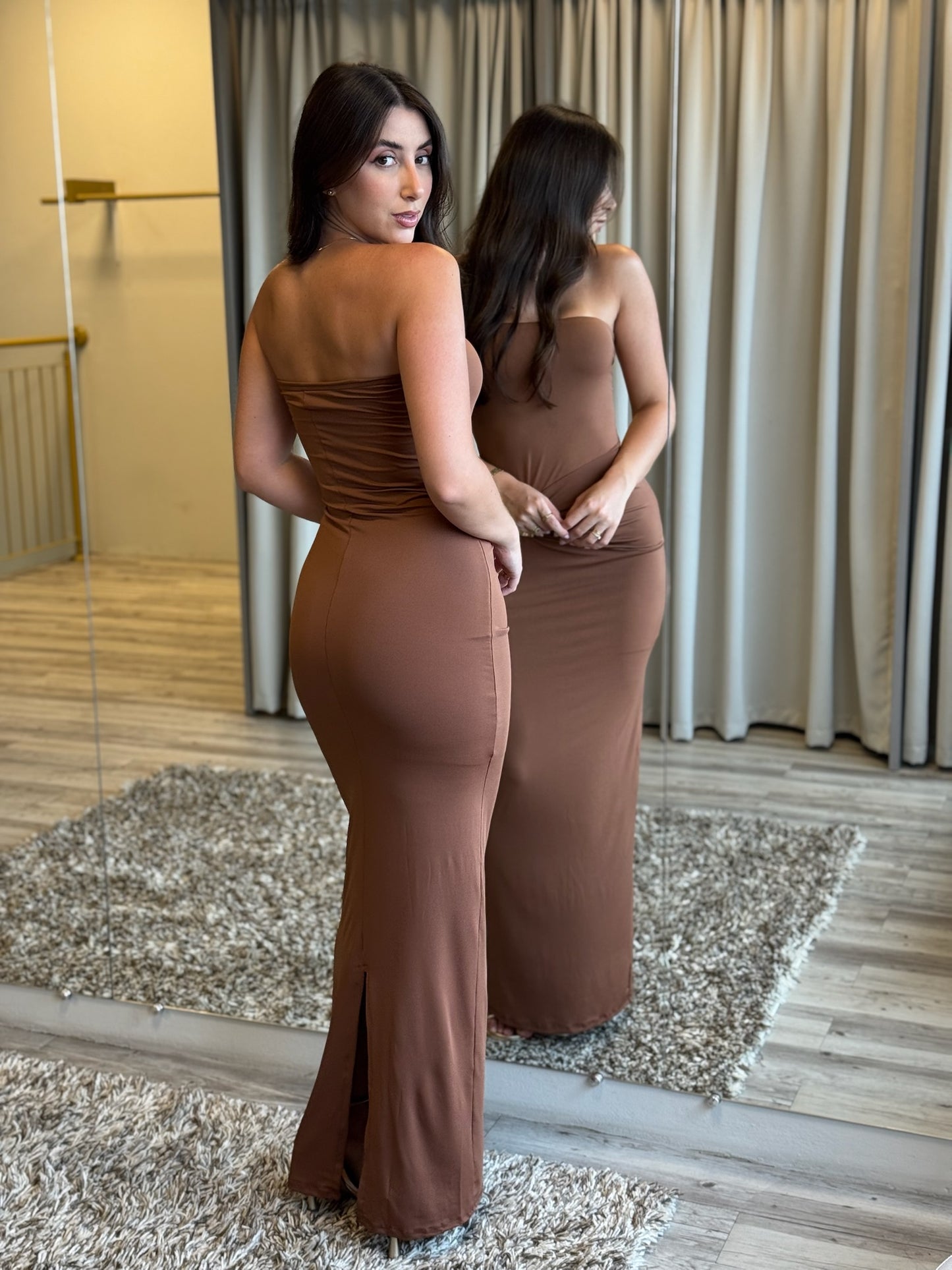 Vestido Yolanda marrom