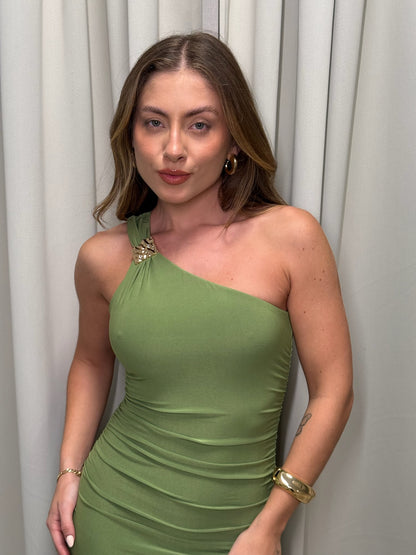 Vestido Barbara verde pistache