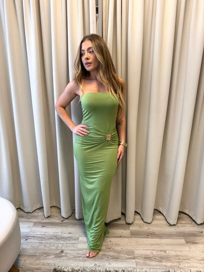 Vestido Yolanda verde pistache
