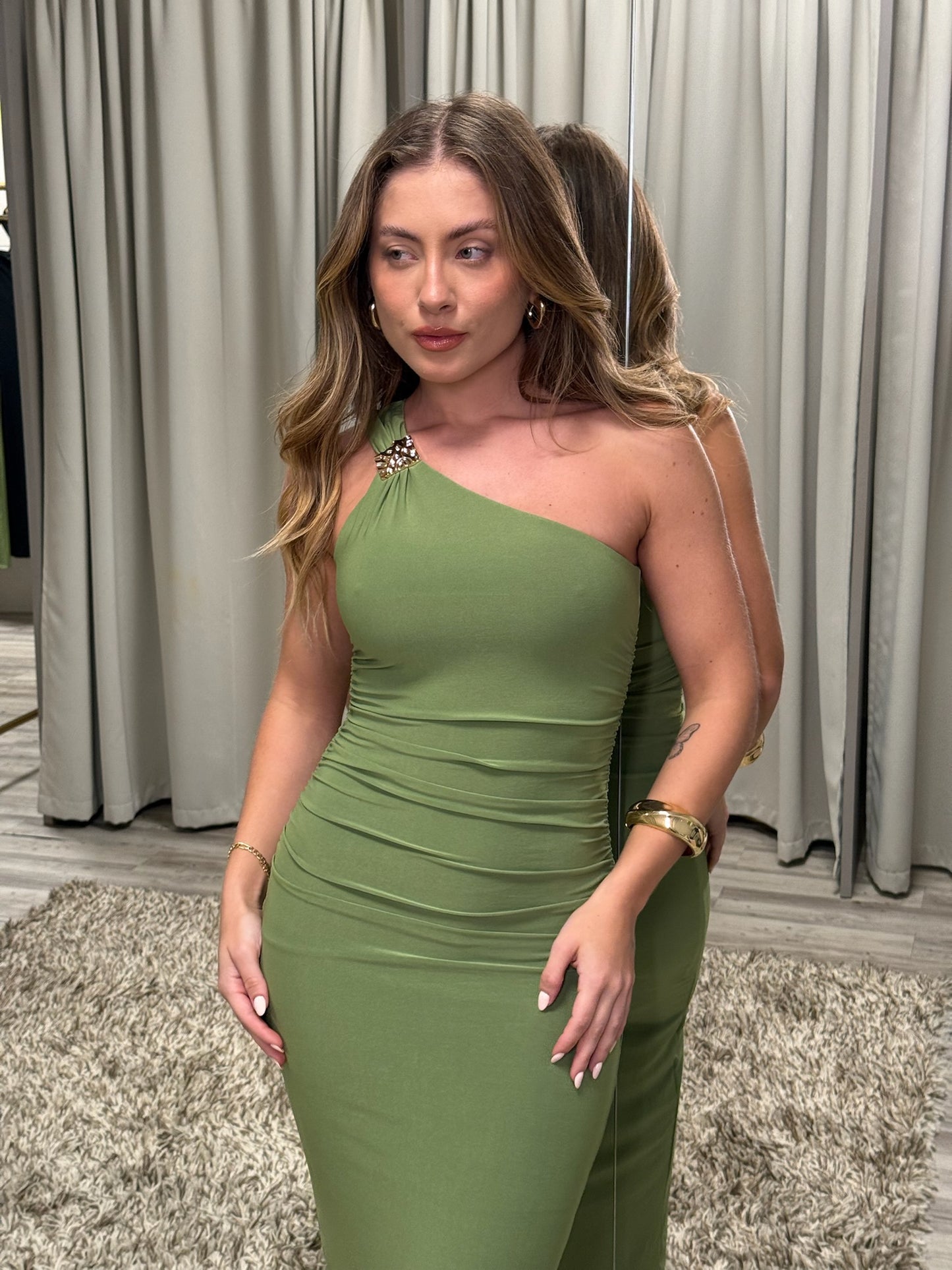 Vestido Barbara verde pistache