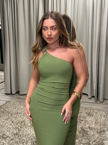 Vestido Barbara verde pistache